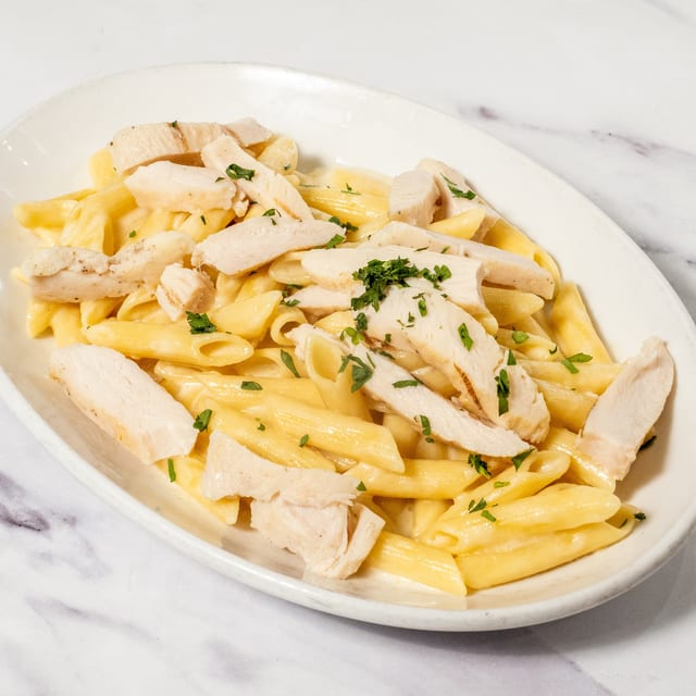 Penne Chicken Alfredo.