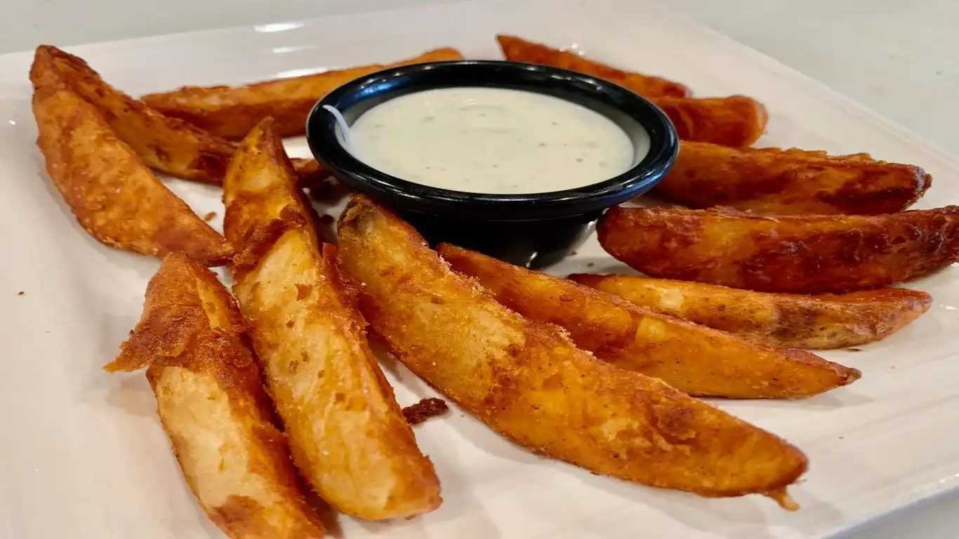 Potato wedges.