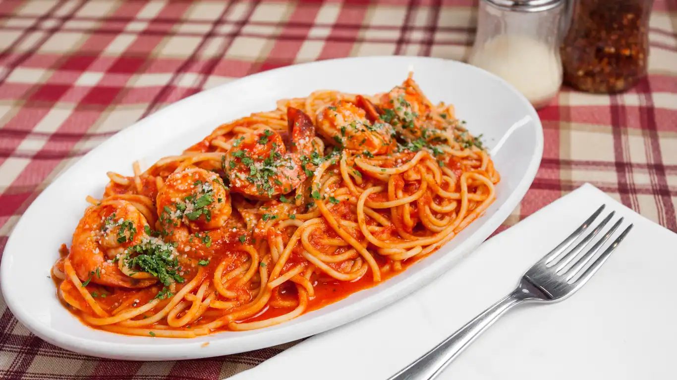 Spaghetti with Shrimp.