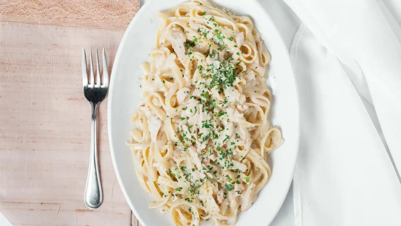 Chicken Fettuccine Alfredo.